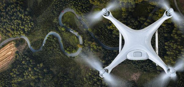 Aerial View of a Drone