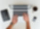 Working on laptop