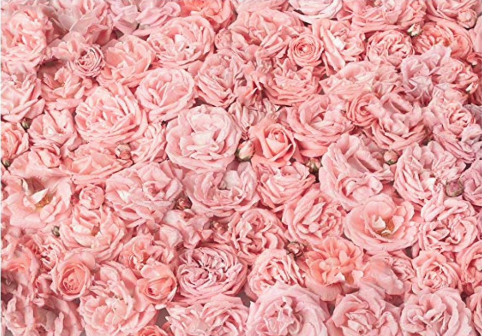 Toile Fleur rose 10X6,5