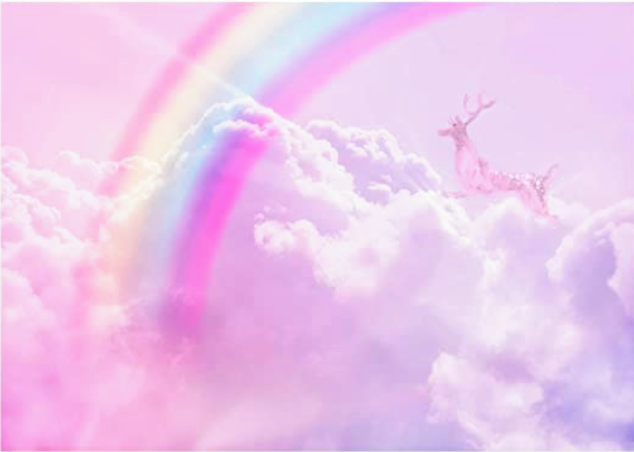 Arc-en-ciel mauve/rose 5X7
