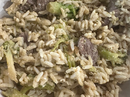 Lamb stir fry with Fried Rice 