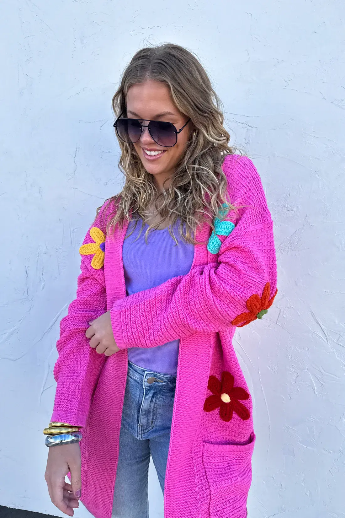 Flower Knit Spring Cardi