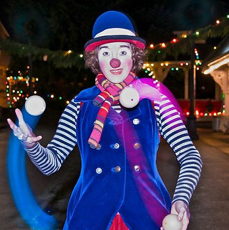 light up juggling performance