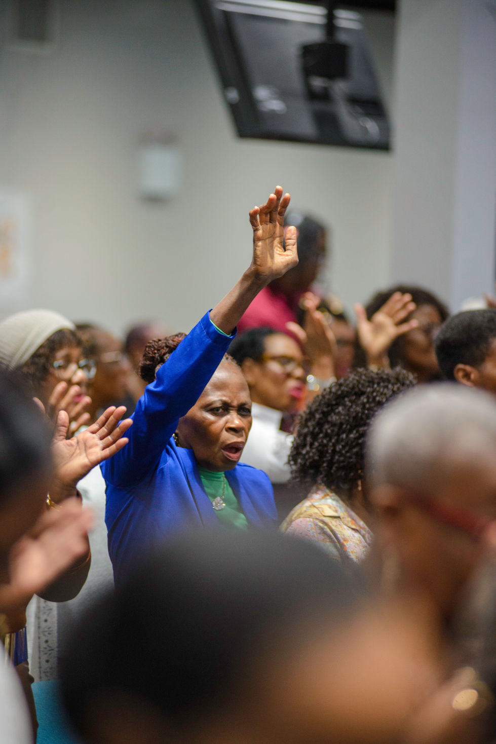 Parishioner in worship