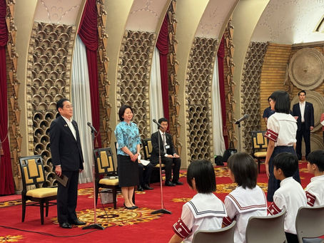 2024年7月30日 沖縄県小中学生「豆記者」による岸田内閣総理大臣表敬