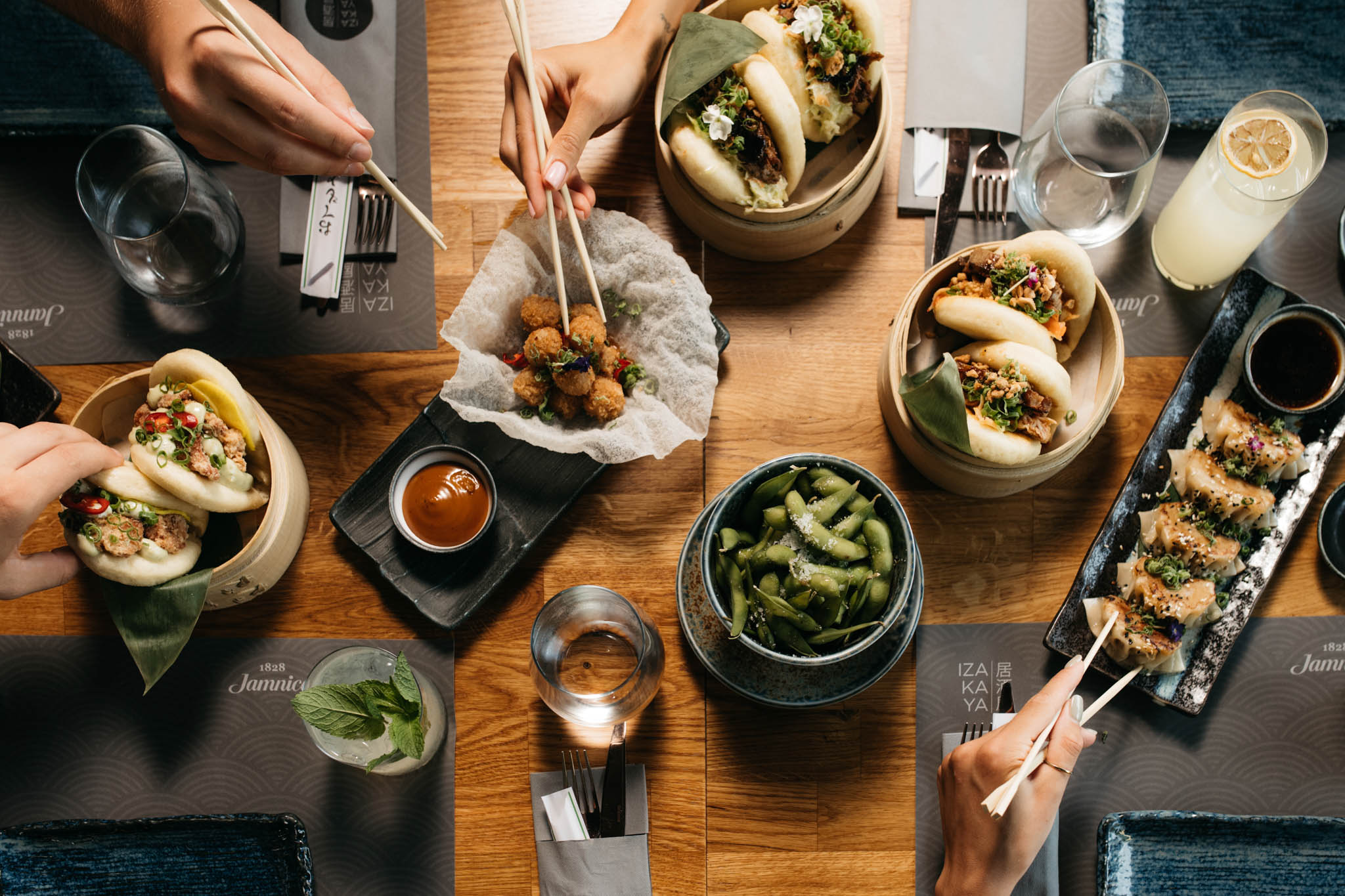 Arranged Food and Objects