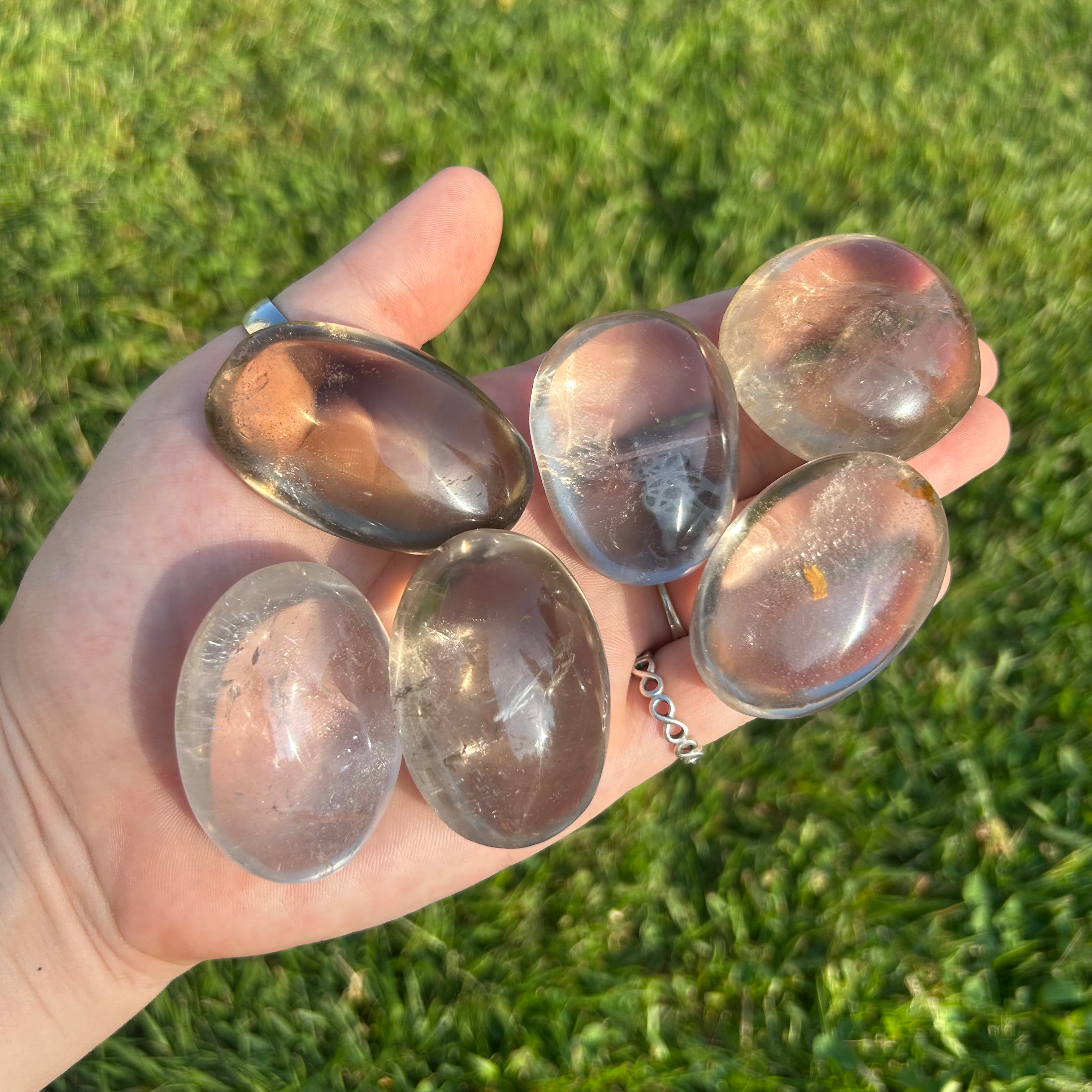 Medium Smoky Quartz Palm Stone