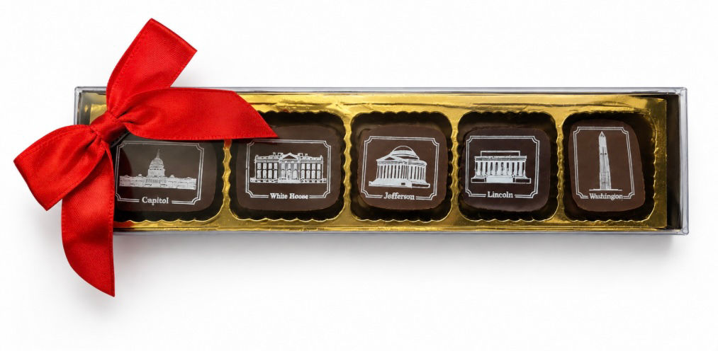 Washington DC Monument Chocolate Caramels-5 pcs box