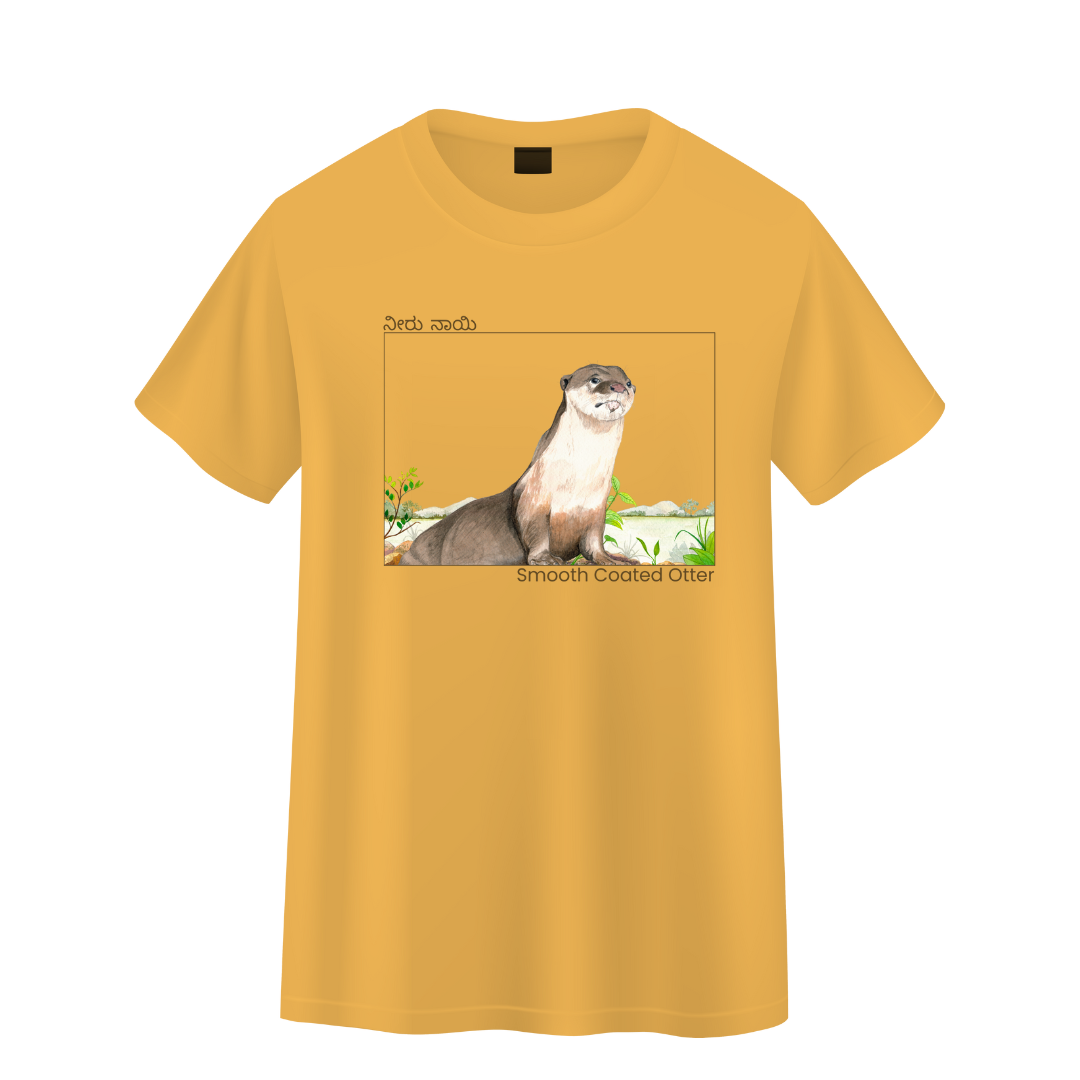 Neer Naayi (Smooth-Coated Otter) T-shirt Kannada