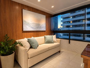 revestimento flexível amadeirado wallboard na varanda