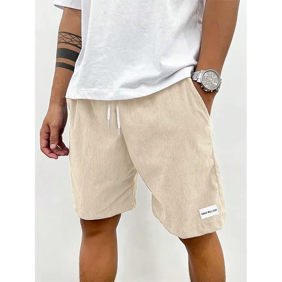 Thumbnail: Summer Men Corduroy Sweatpants Casual Shorts Men's Beach Shorts Basketball Short