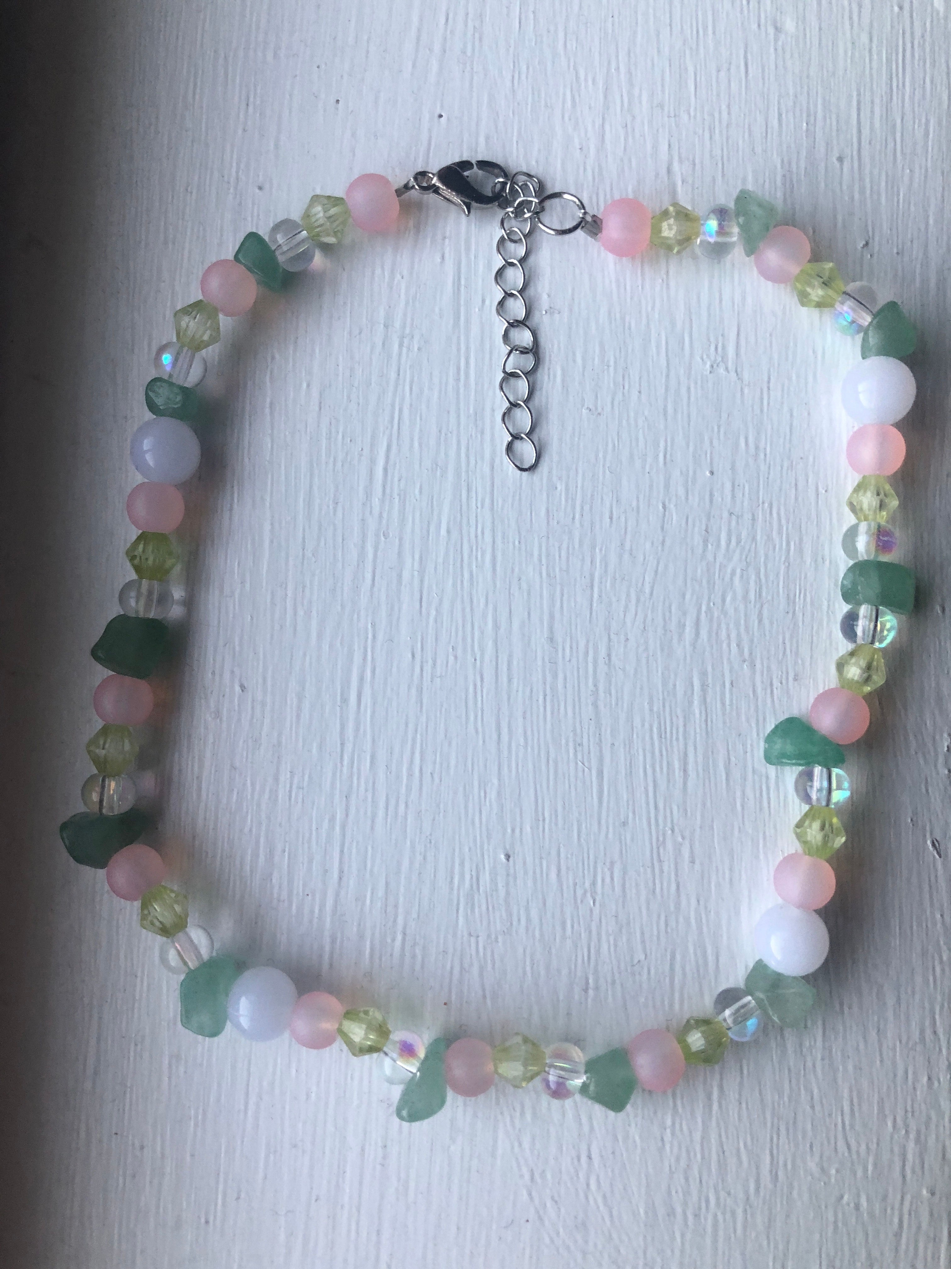 Fairycore green crystal necklace 🌿