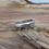 Thumbnail: Sterling Silver Hammered D Shaped Stacker Ring / Midi Ring