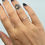 Thumbnail: Skinny Hammered Silver Stackable Ring / Midi Ring / Stacking Ring