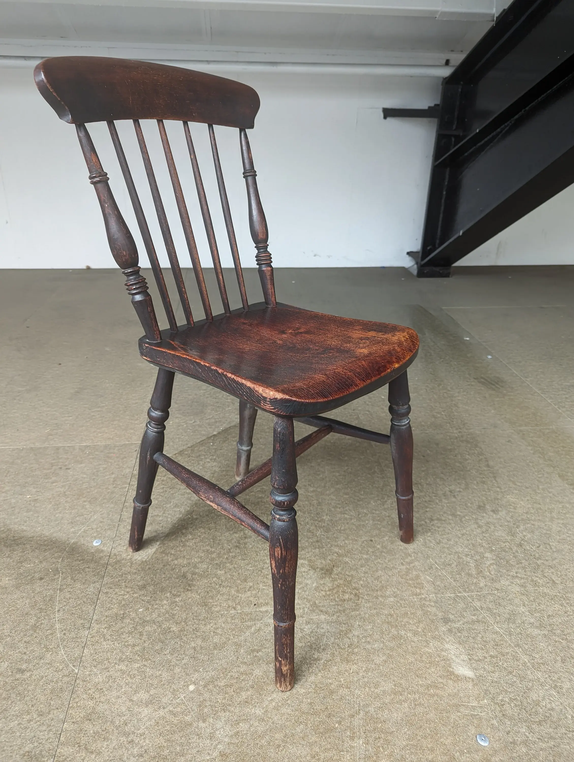 Beech and elm spindle kitchen chair