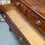 Thumbnail: A Victorian mahogany antique chest of drawers two short over three long drawers