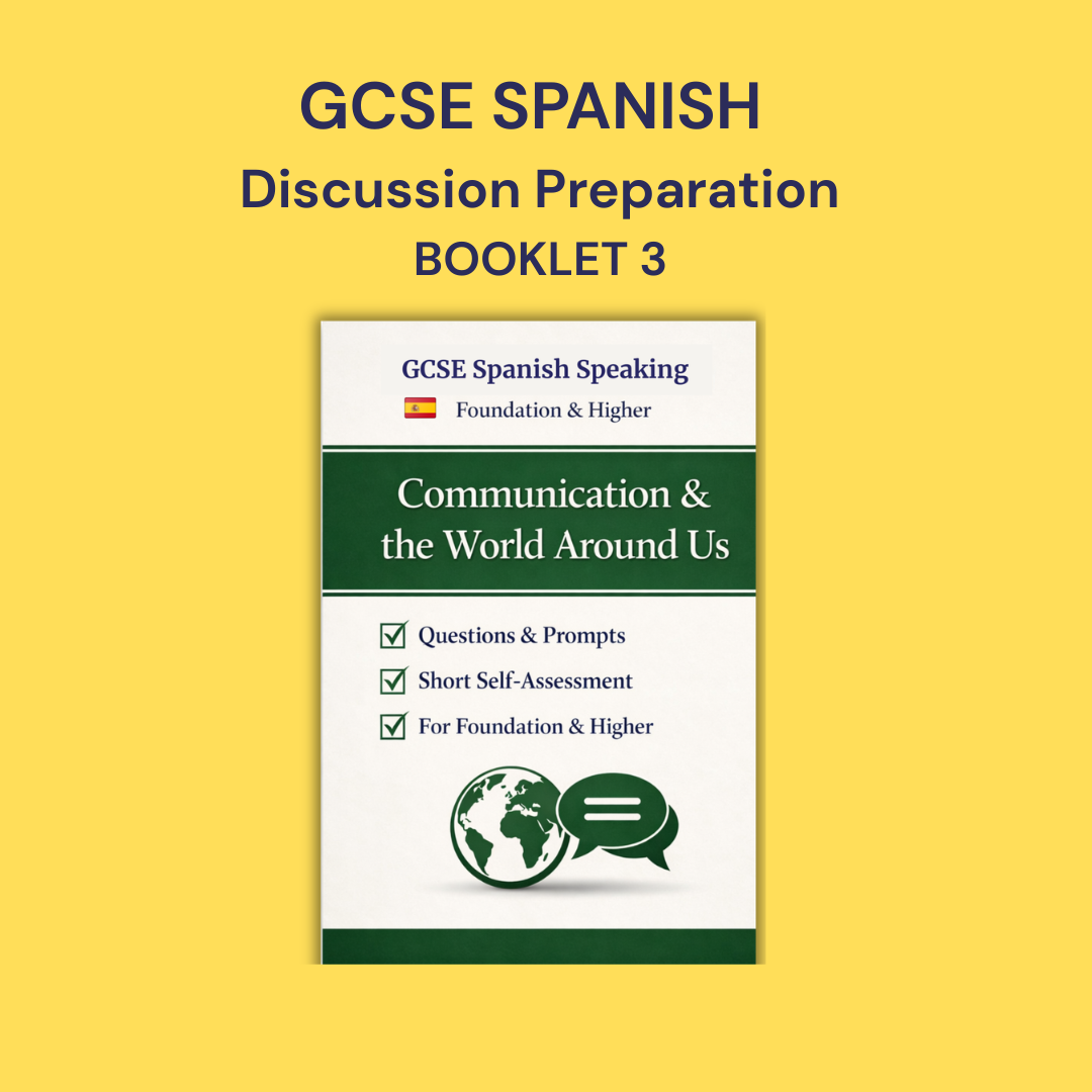 GCSE SPANISH SPEAKING- Discussion Booklet 3