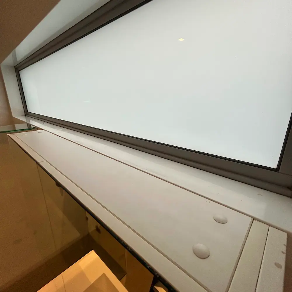 Interior window sill and frame track detailed, wiped, and dust-extracted by Whole Detail