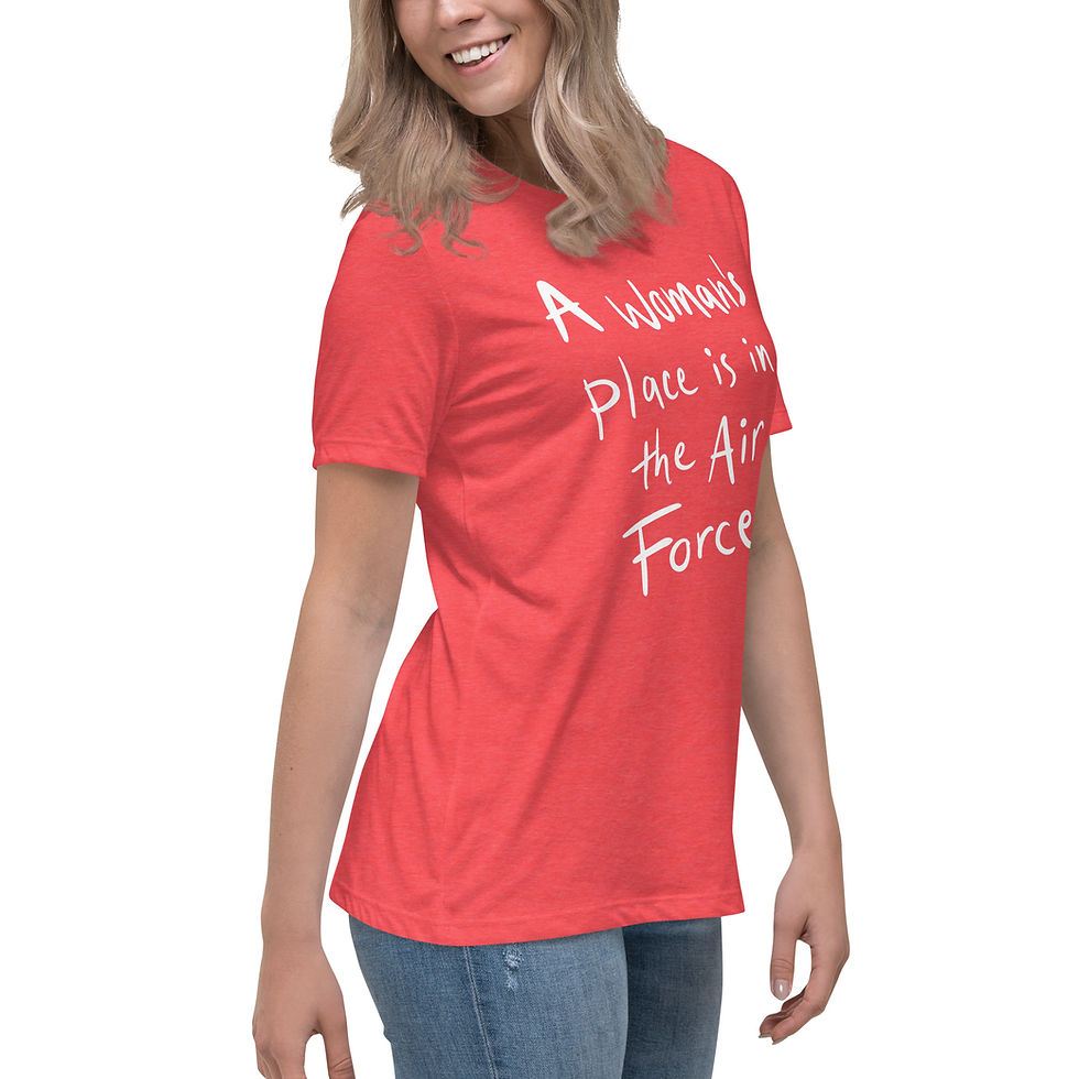 Миниатюра: A Woman's Place is in the Air Force Relaxed T-Shirt