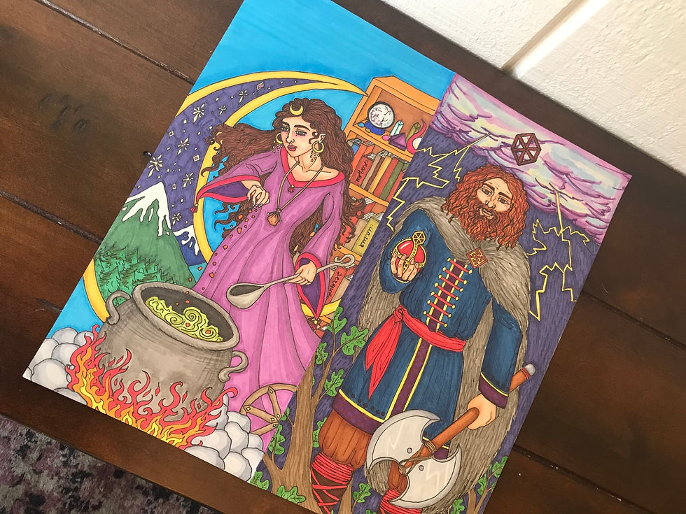 Miniaturbild: Tarot Art II Vedma and III Perun