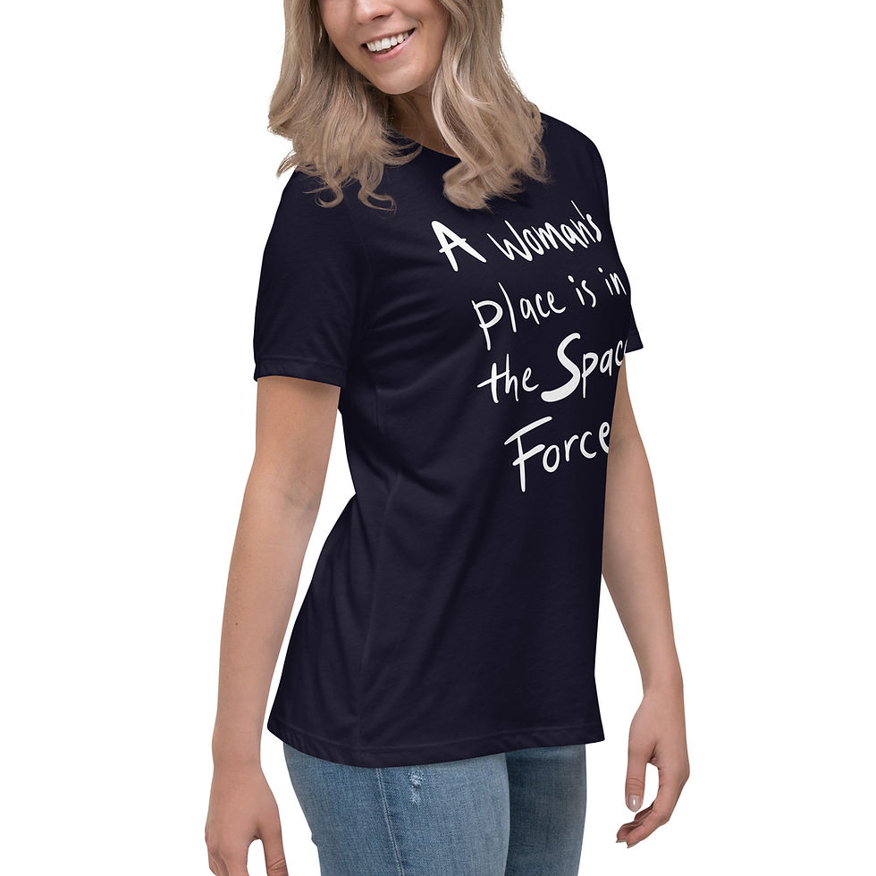 Миниатюра: A Woman's Place is in the Space Force Relaxed T-Shirt