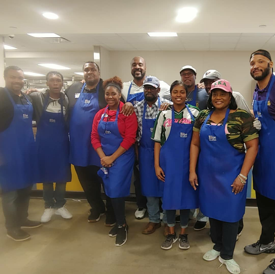 Ryan Yarborough Foundation out in the H-town Community inspiring the youth! Feeding the hungry!