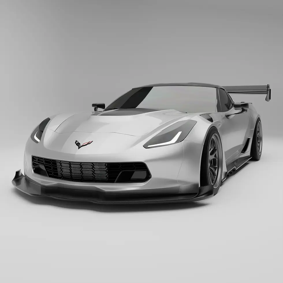 サムネイル： Chevrolet Corvette C7(2014ｰ2019)ドライカーボン・フロントスプリッター