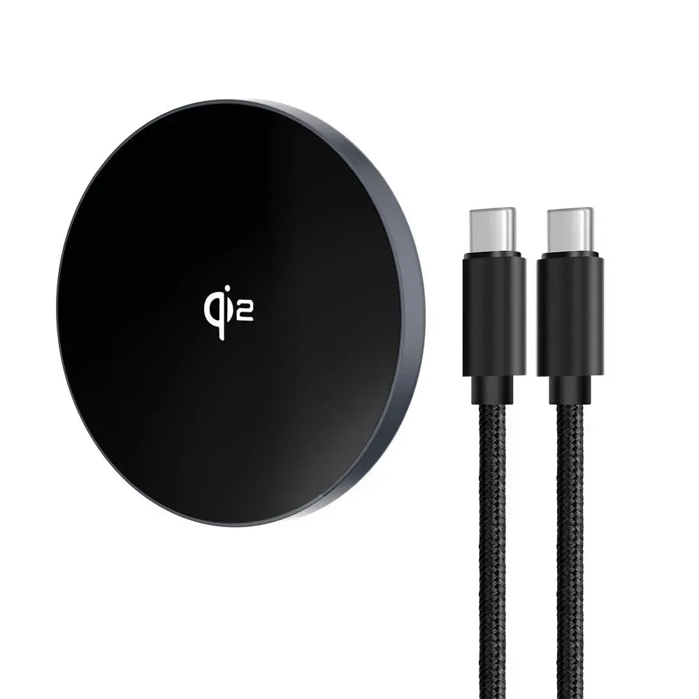 Smart Charge Qi2 15W induktives Ladegerät mit abnehmbarem 150cm Kabel kompatibel