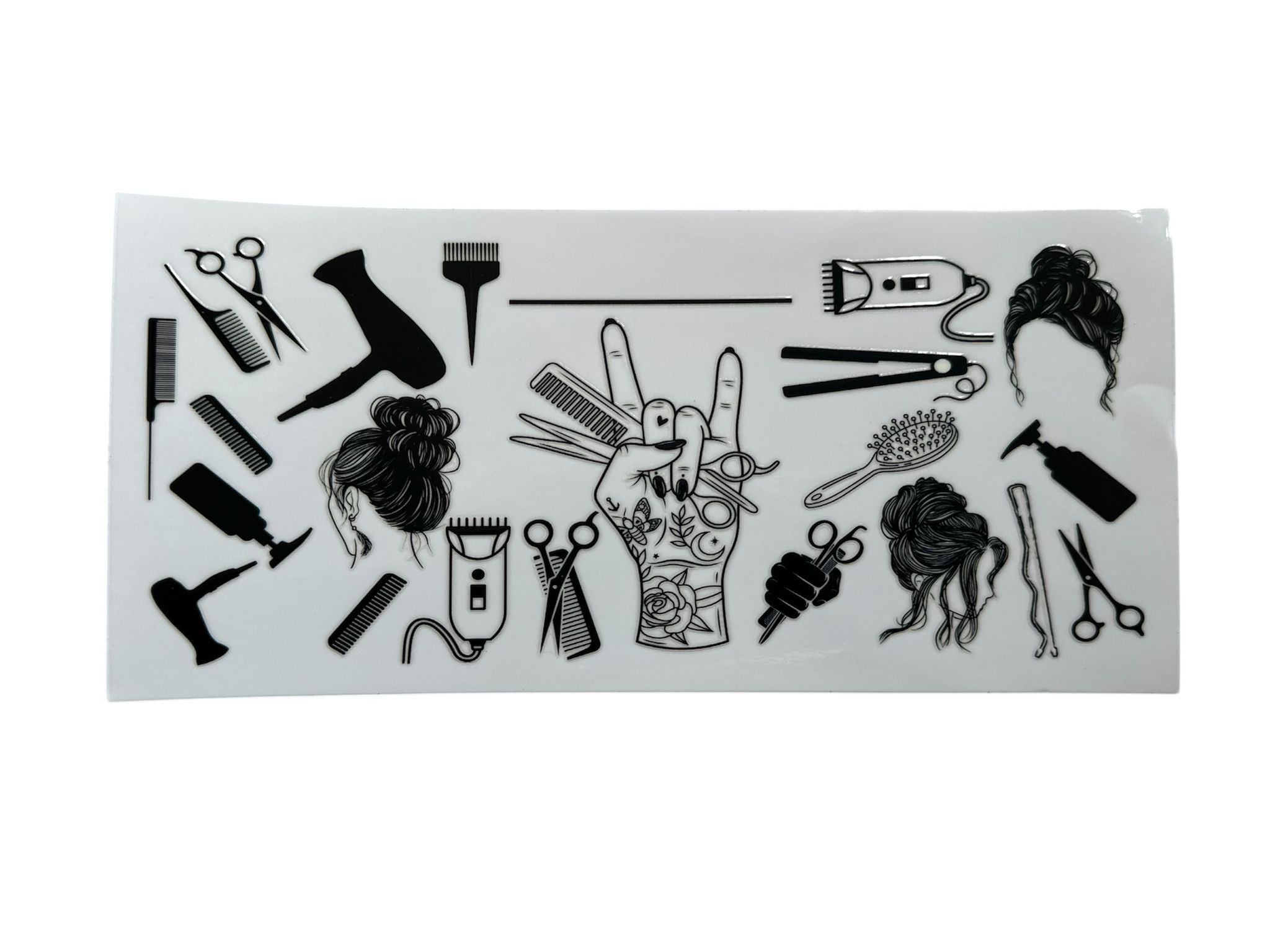 Hair Stylist Tools UV DTF Sheet