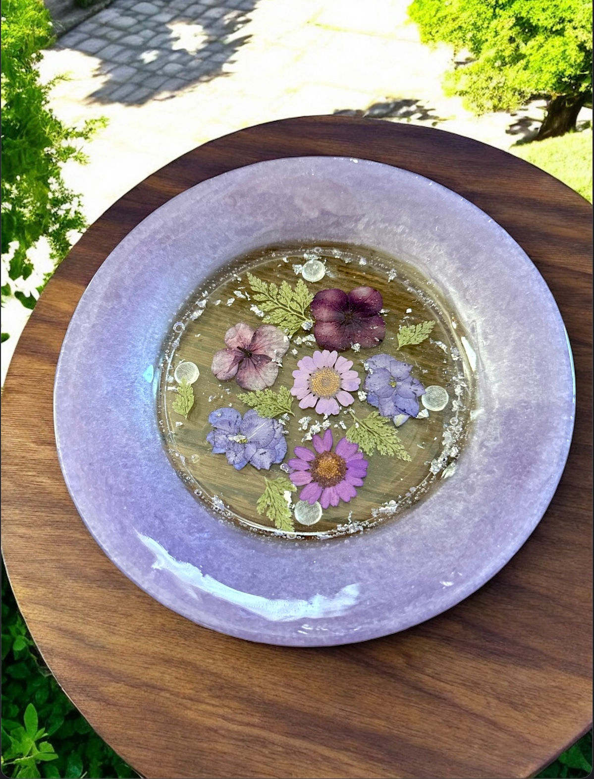 Lavender Garden Resin Tray
