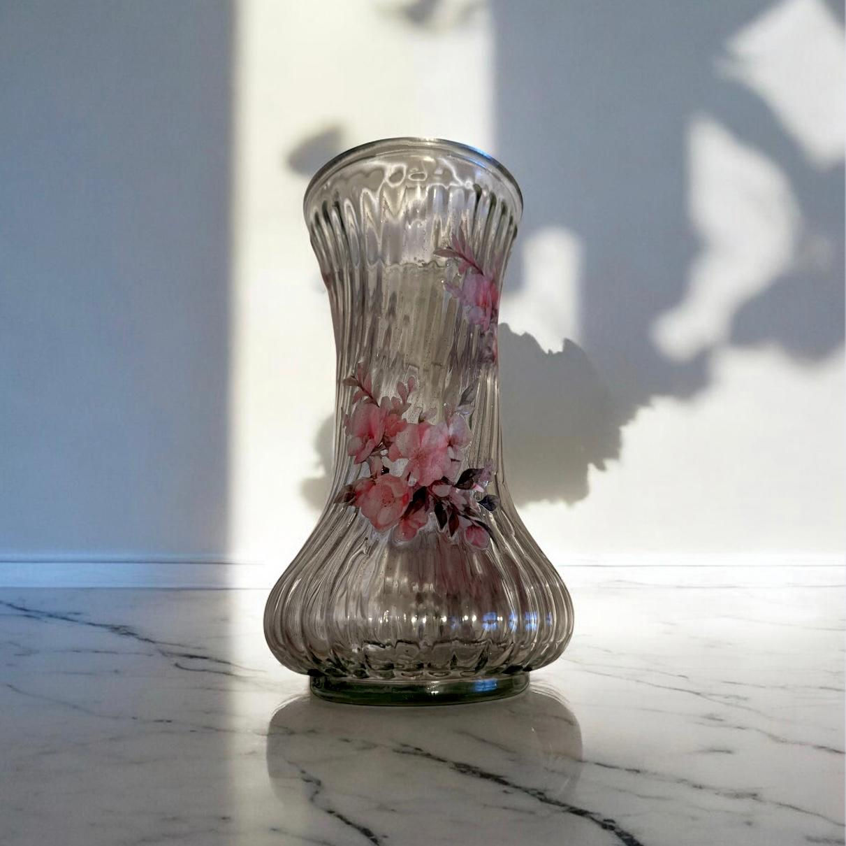 Blossom Touch Glass Vase (Resin Coated)