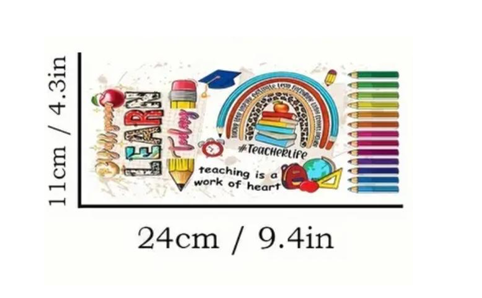 Rainbow Teacher Life UV DTF Sheet