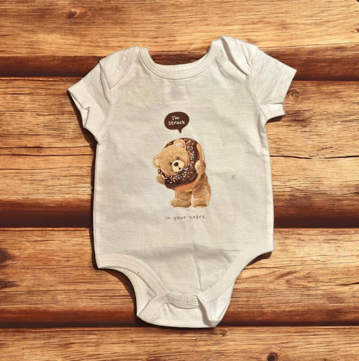 Teddy Bear Donut Baby Onesie – Stage 1