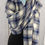 Thumbnail: WOMEN'S COUNTRY CHECK SCARF - BLUE & CREAM GIFT BOX