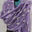 Thumbnail: WOMEN'S BLACKFACED SHEEP & BORDER COLLIE DOG SCARF - PURPLE