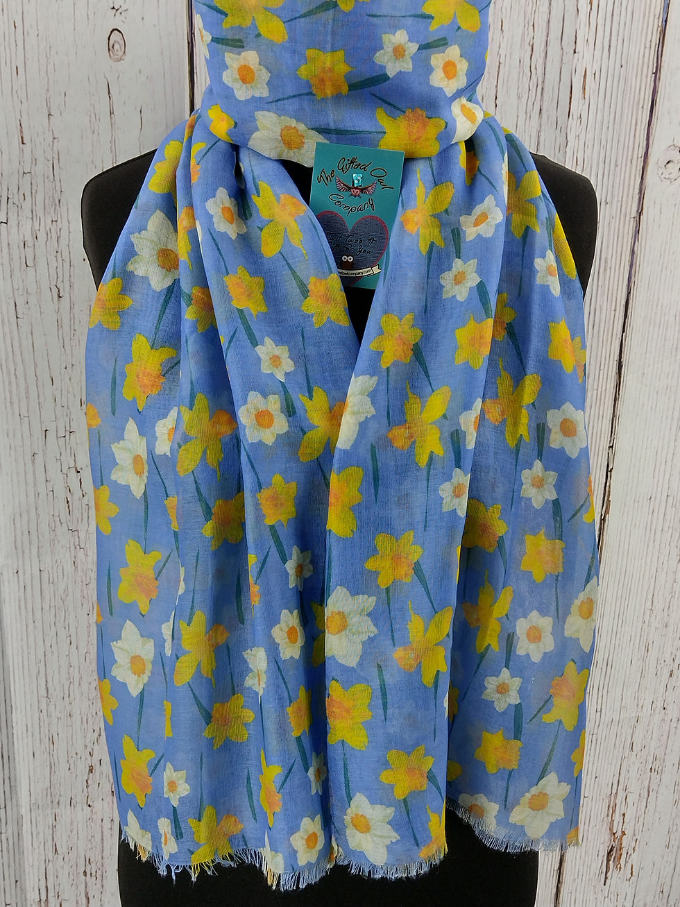 WELSH DAFFODILS SCARF – BLUE