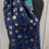 Thumbnail: WOMEN'S GOLDEN PAW PRINT SCARF - NAVY BLUE & GOLD GIFT WRAP /BOX