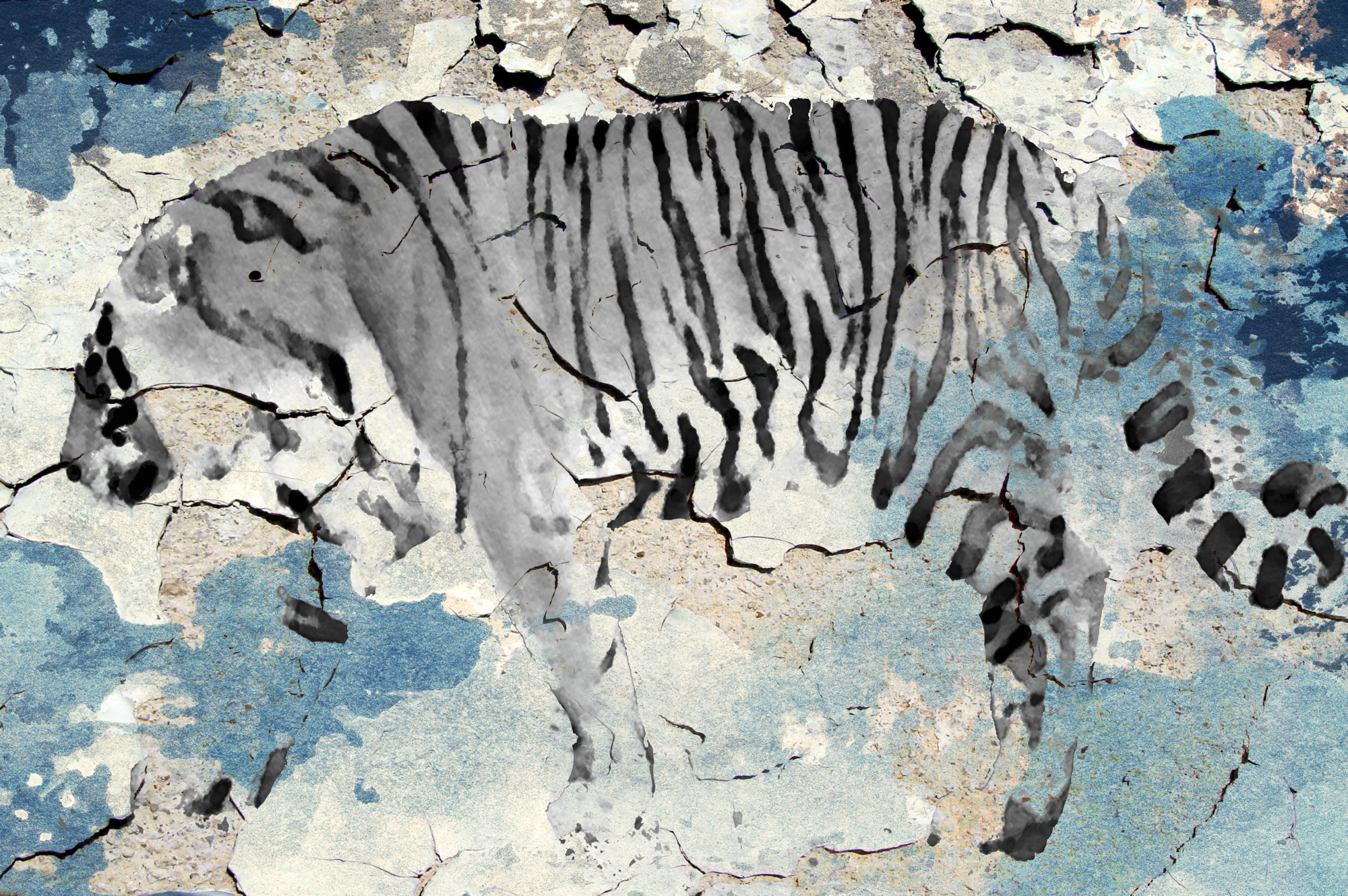 Siberian Tiger IV, Hand Embellished Canvas Giclee