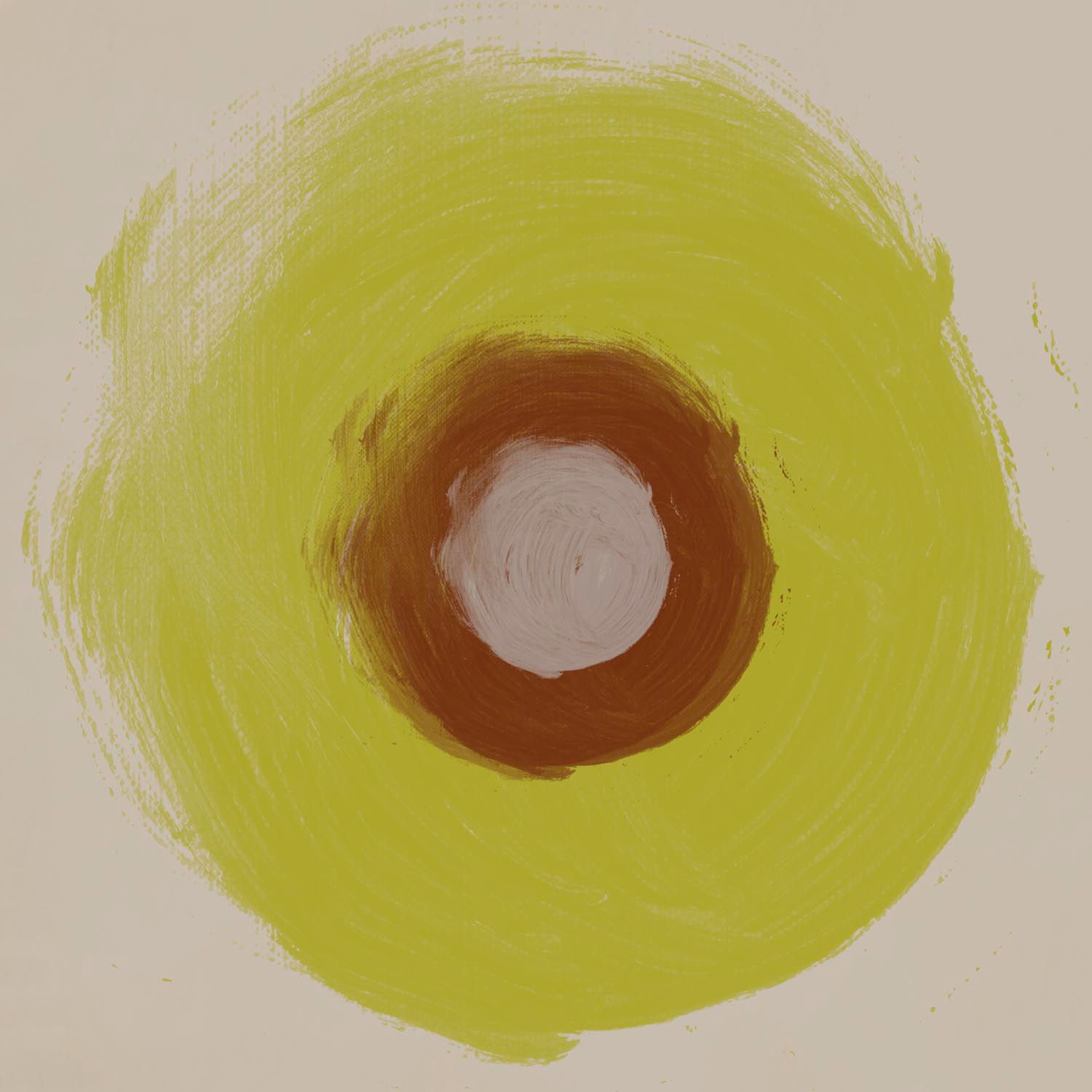 Green circle,  Hand Embellished Giclee