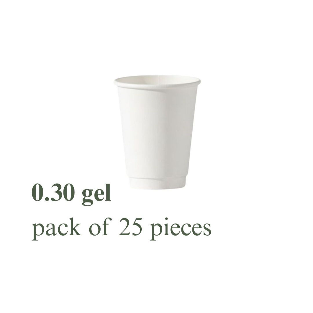 Paper cups double wall 240 ml pcs 25 Pack