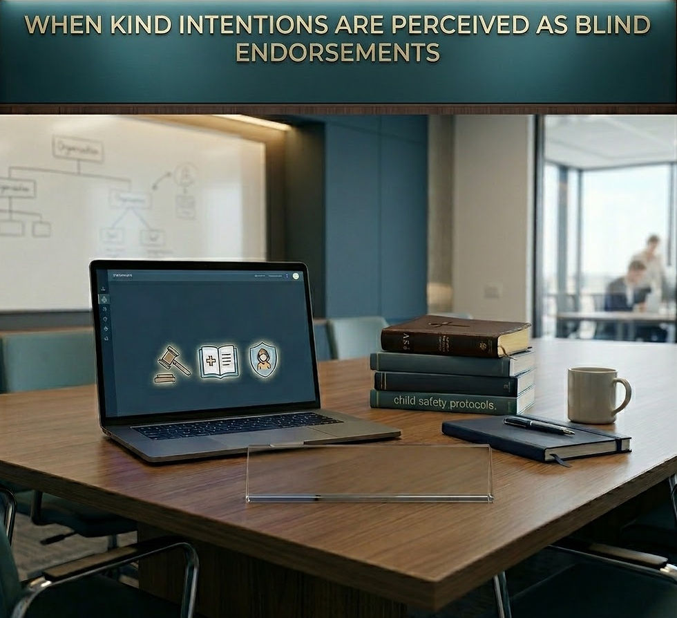 When Kind Intentions Are Perceived as Blind Endorsements (Part 1 of 3)