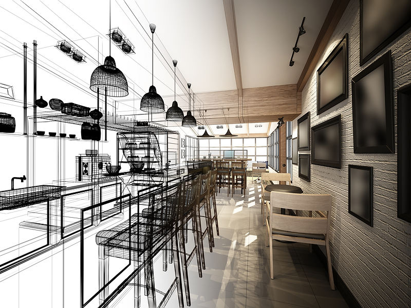 3D model cafe