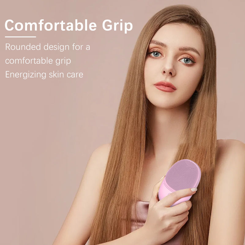 Thumbnail: Silicone Electric Facial Cleansing Brush – Rechargeable Skin Cleansing & Massage
