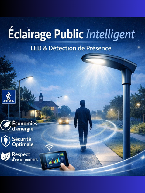 Article sur la modulation de l’éclairage public : variation d’intensité, économies d’énergie, éclairage intelligent et solutions techniques proposées par Devred Électricité.