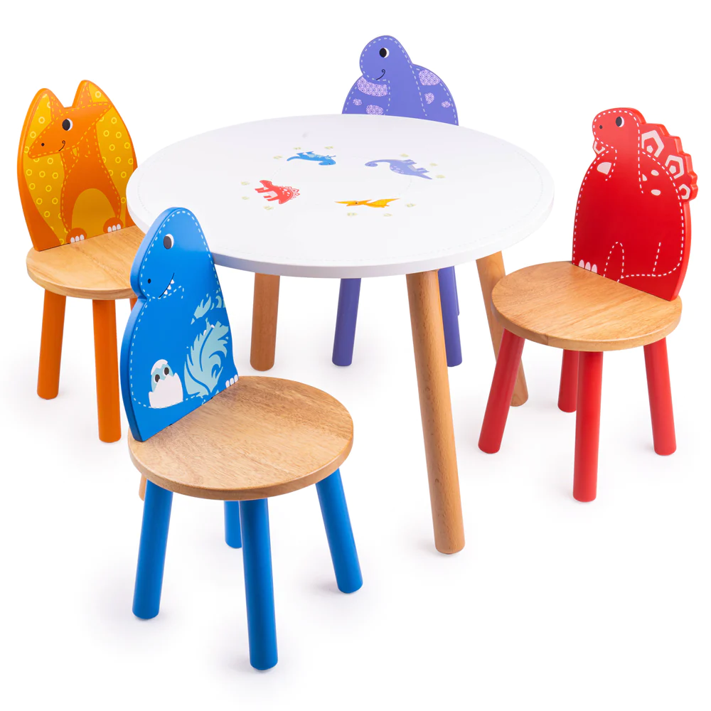 Tidlo Dinosaur Table and 4 Chairs