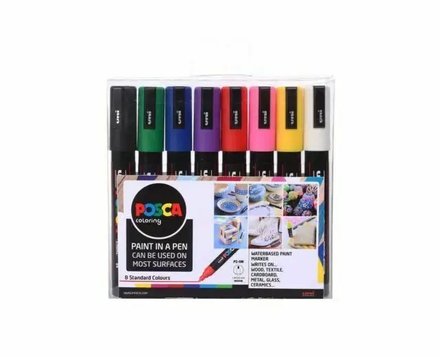 Posca Pc-5M Rock Painting Pack Wlt 8