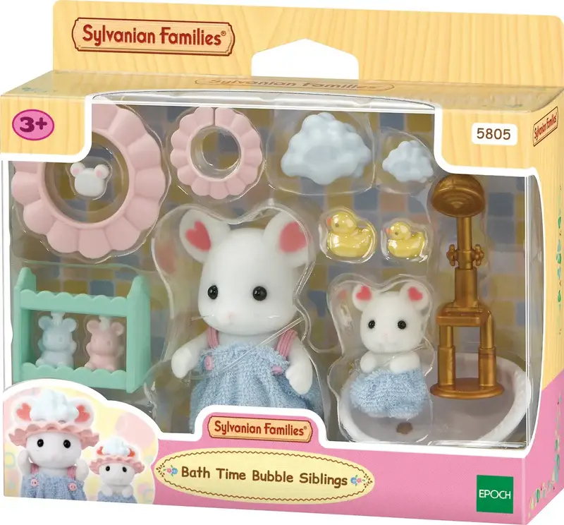 Sylvanian Families Bath Time Bubble Siblings
