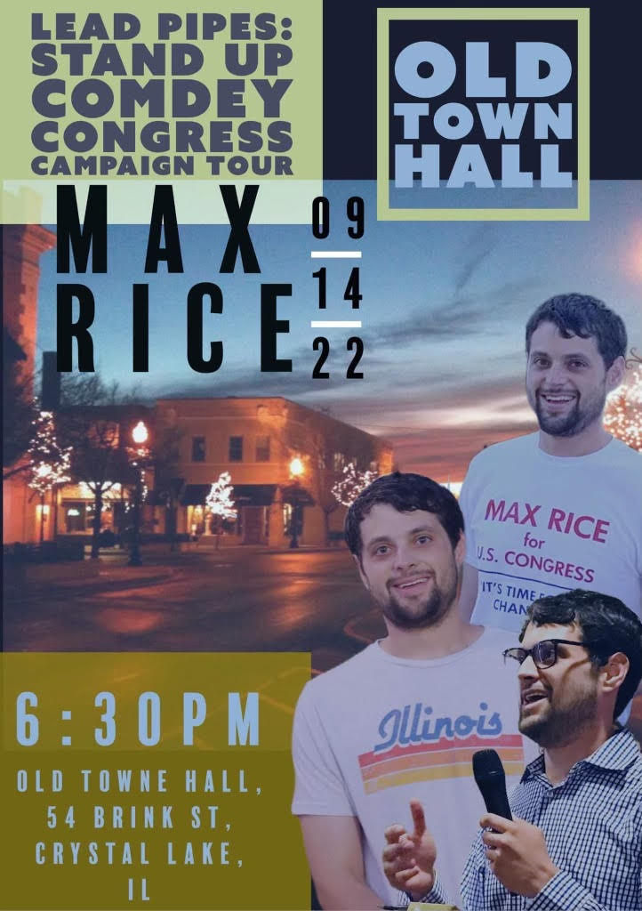 Max Rice for Congress Lead Pipes Live Comedy