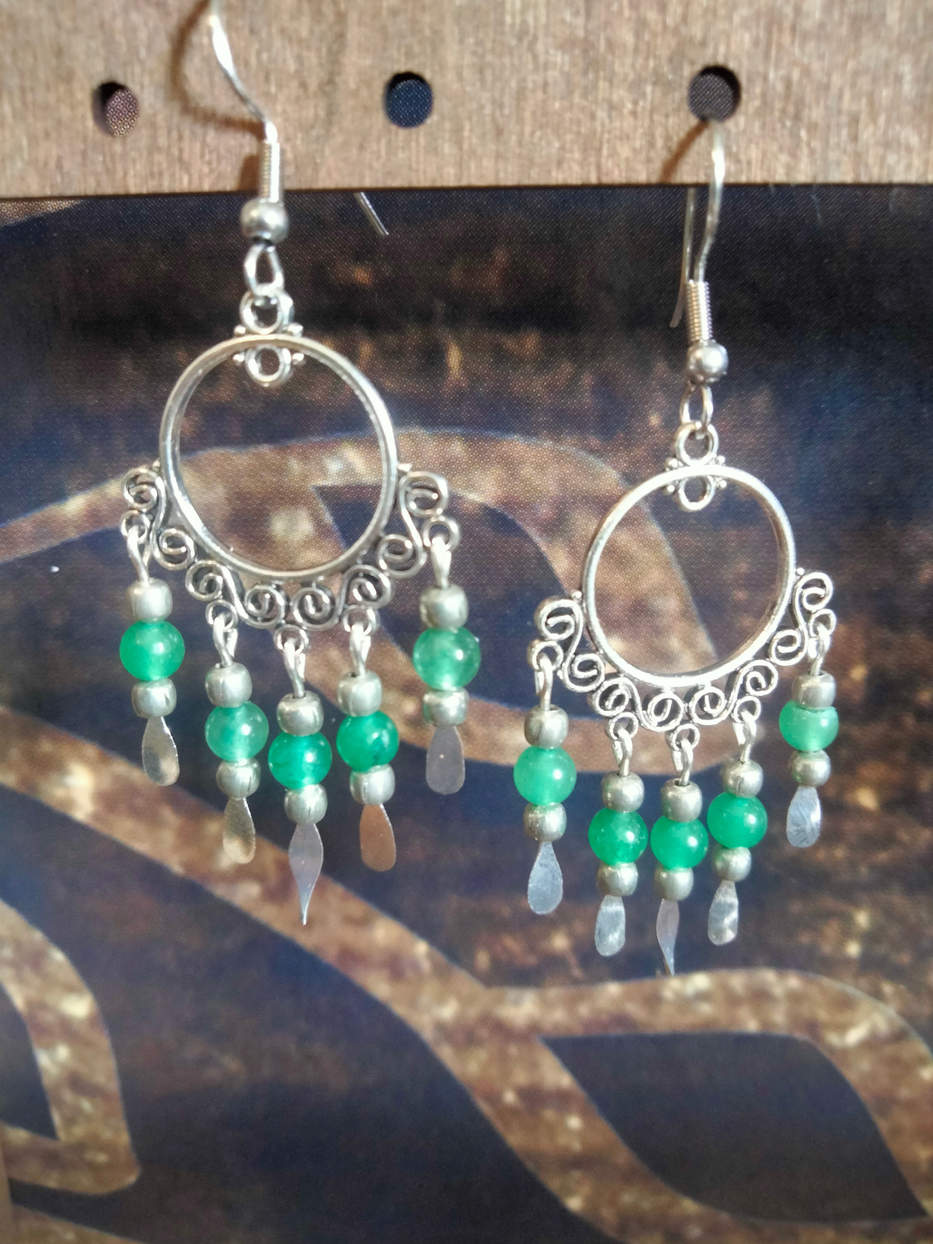 Boucles d'oreilles Aventurine verte