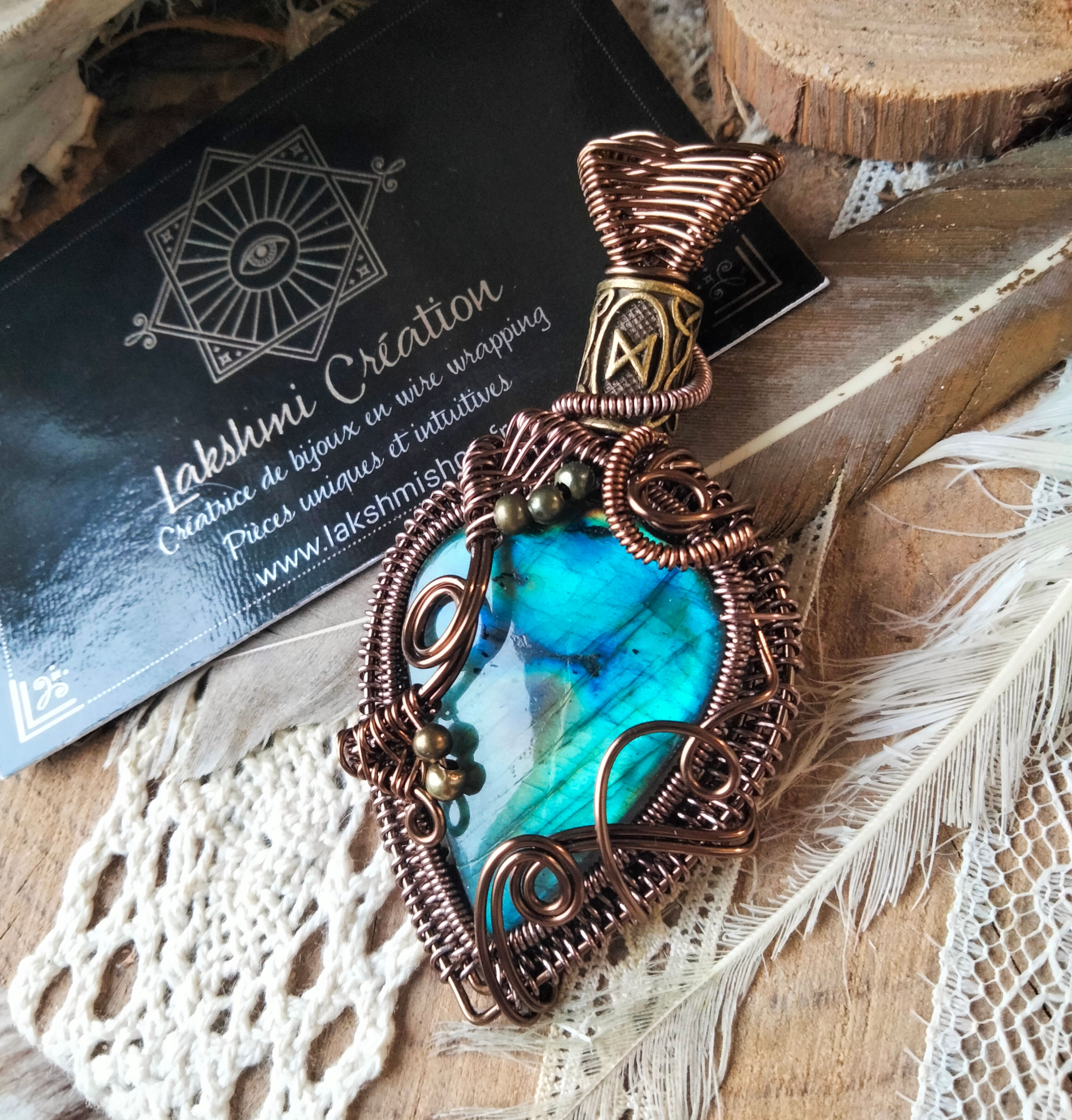 Talisman Labradorite et rune Dagaz